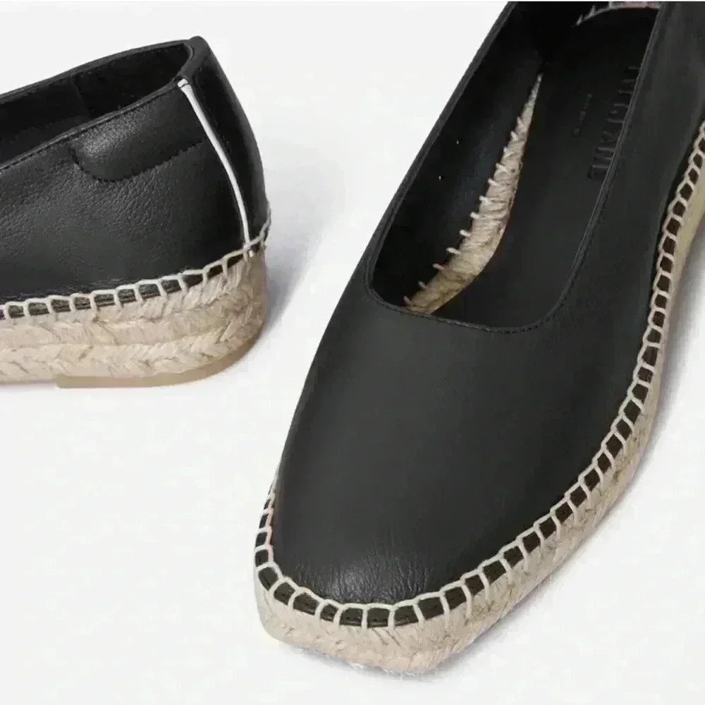 Black Espadrille Flats